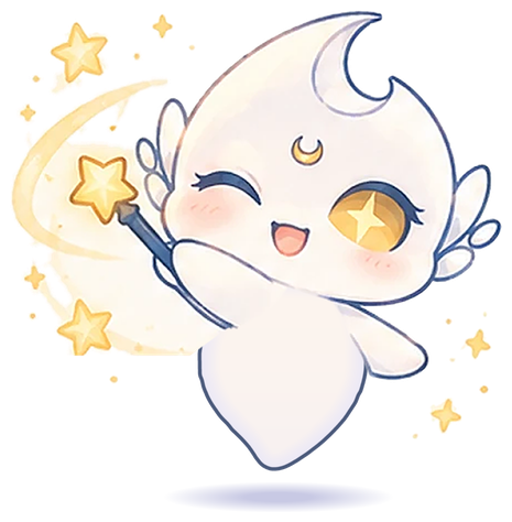 small magic sticker: lucine, casting a spell
